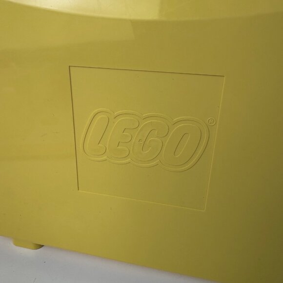 Lego Yellow Travel Carrying Case Red Latches With Lego Lot - Picture 5 of 9